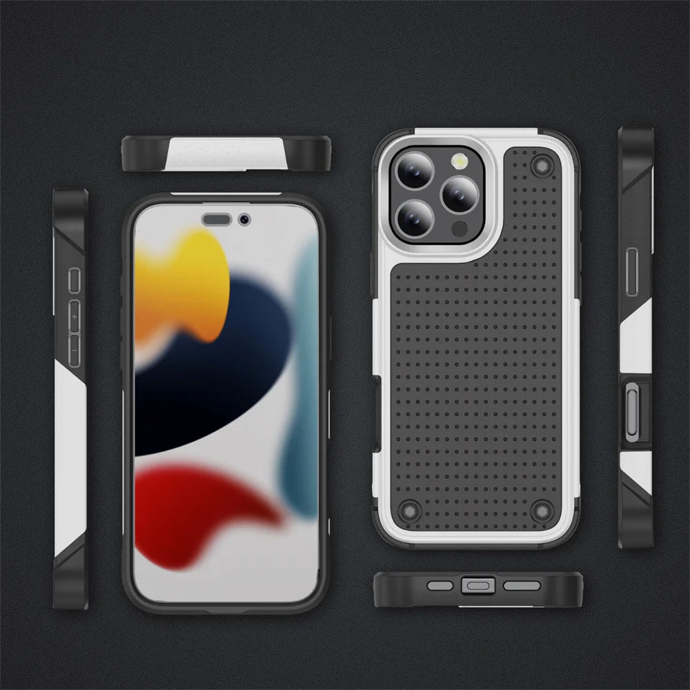 Military Grade Armor Phone Case For iPhone, Shockproof Cover Bumper, All Around Protection Phone Case