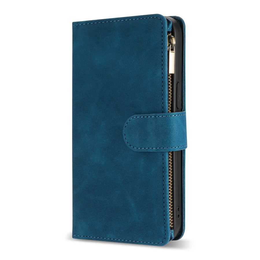 Premium Leather Case for iPhone, Wallet Multi-card Stand, Magnetic Flip Leather Case, 360 Protection