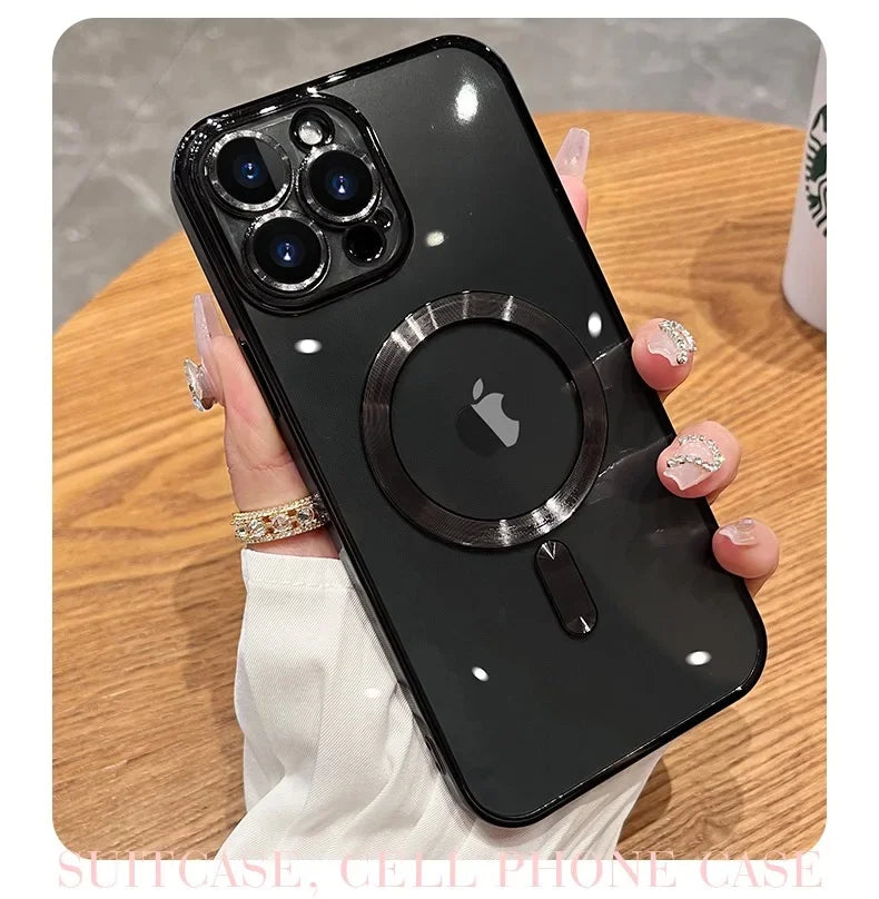 High Quality Silicone, Magnetic Case For MagSafe For iPhone, Clear and Soft Silicone, Wireless Charging Cover