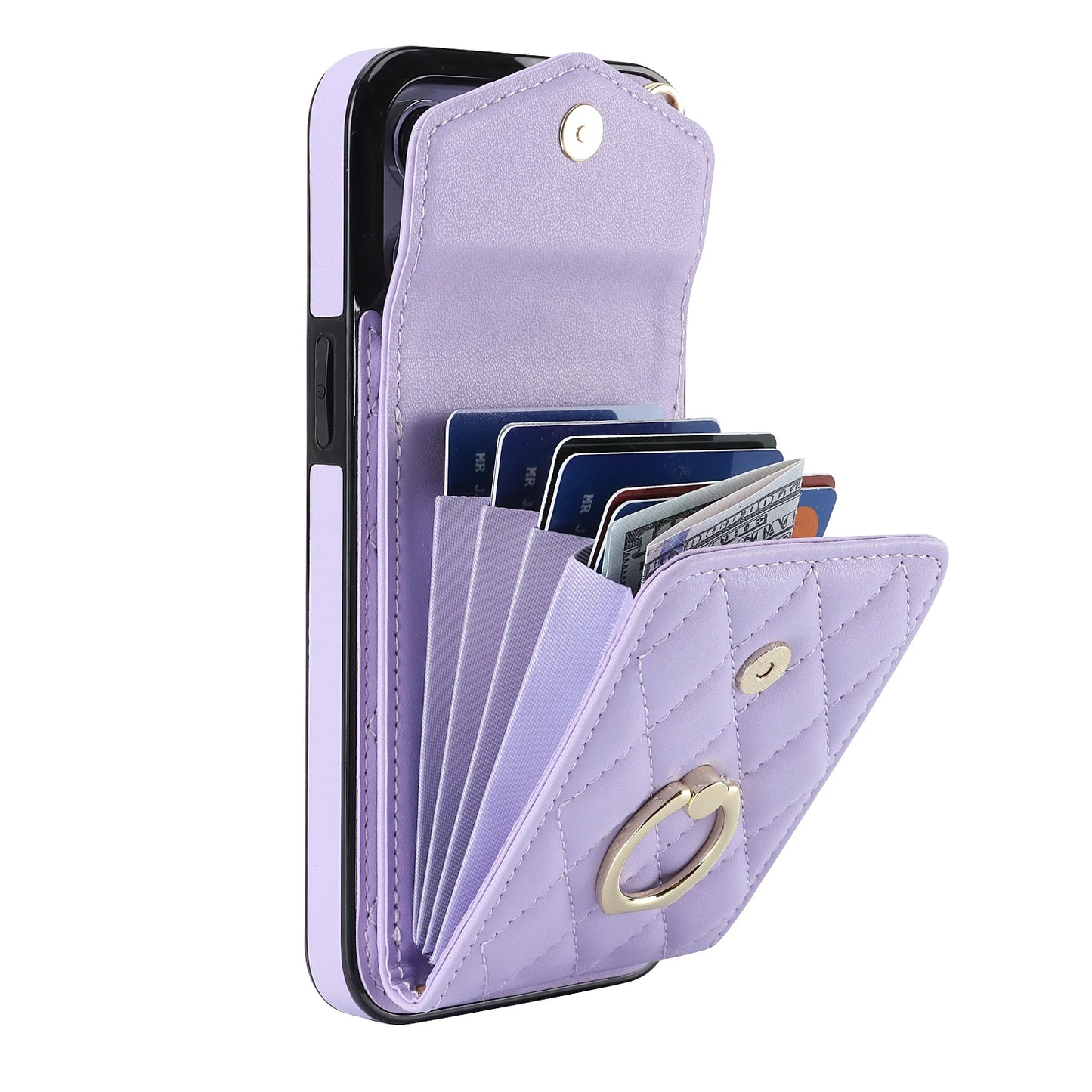 High Quality Crossbody Leather Case for iPhone with Wallet, Premium Leather, All Around Protection Phone Case.