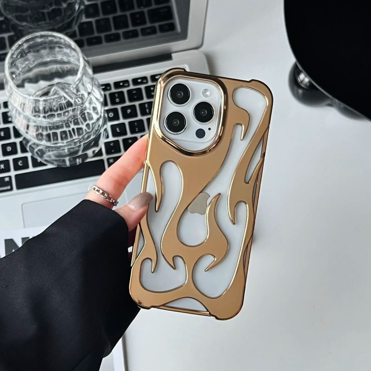 High Quality 3D Flame Phone Case for iPhone, Slim and Shockproof Protection, Soft Cover