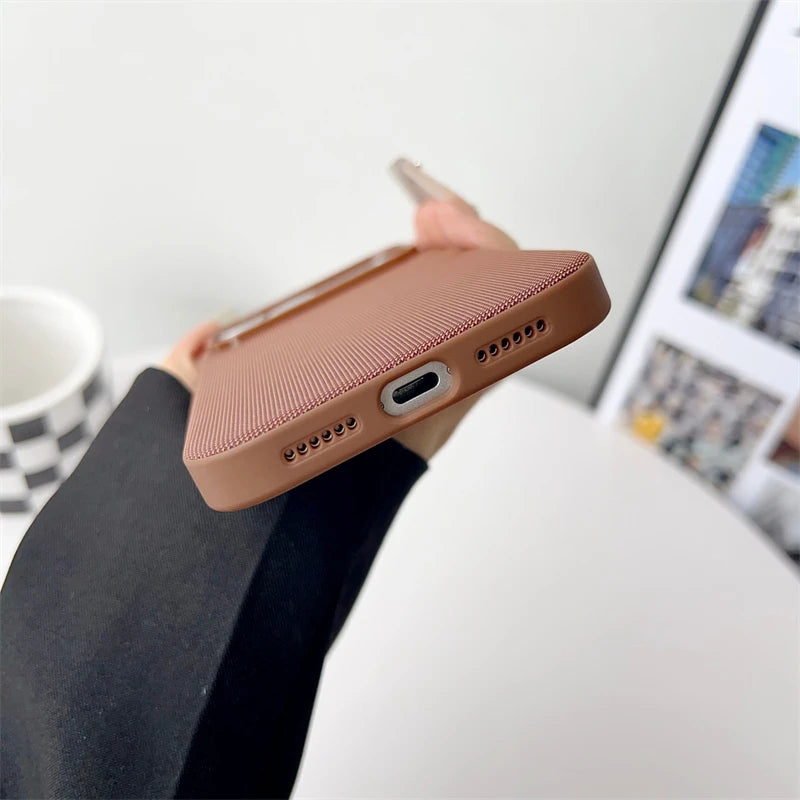 Premium Tech Fabric Woven Magnetic Phone Case for Mag Safe, Shockproof Cover, Anti-scratch and Anti-fingerprint Phone Case