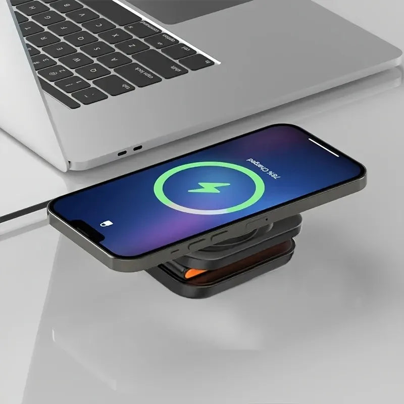 Premium 3 in 1 Magnetic Wireless Charger, 15W, Fast Charging Stand for iPhone.