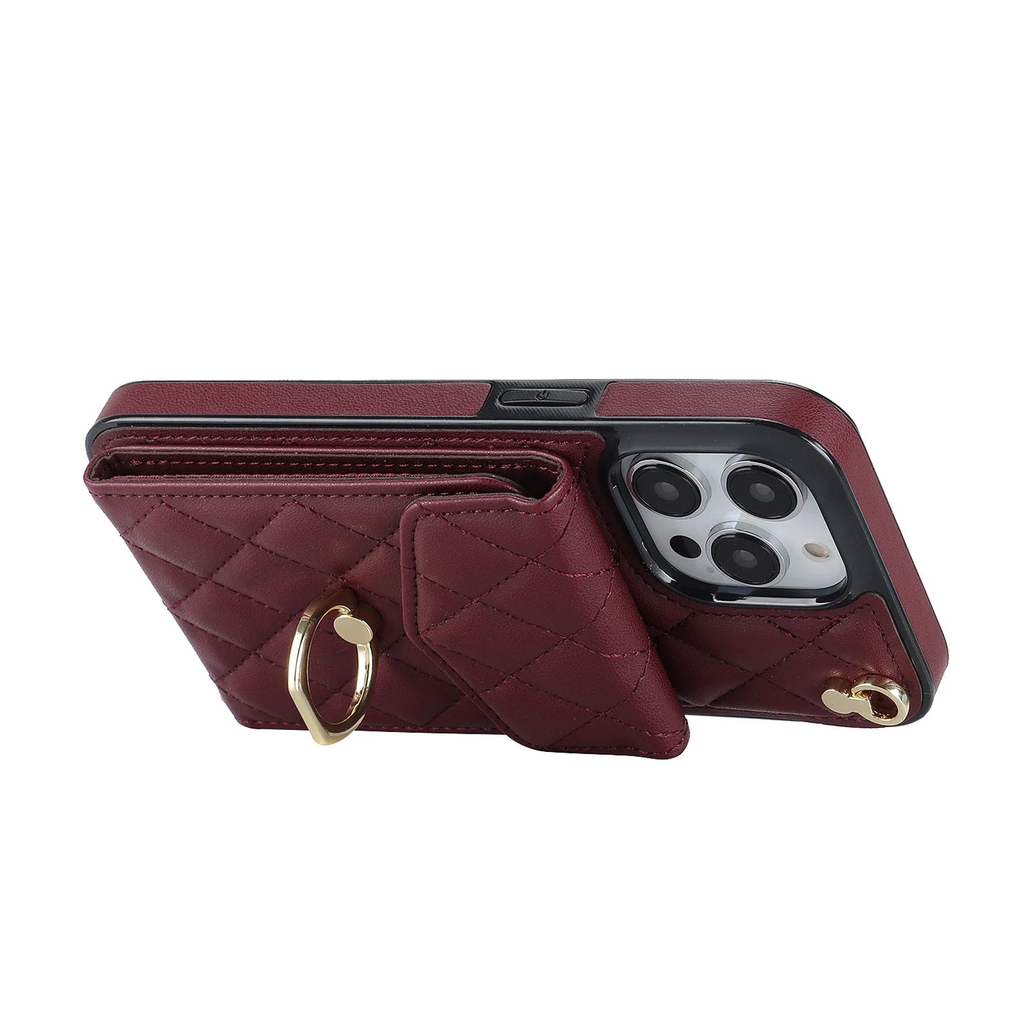 High Quality Crossbody Leather Case for iPhone with Wallet, Premium Leather, All Around Protection Phone Case.