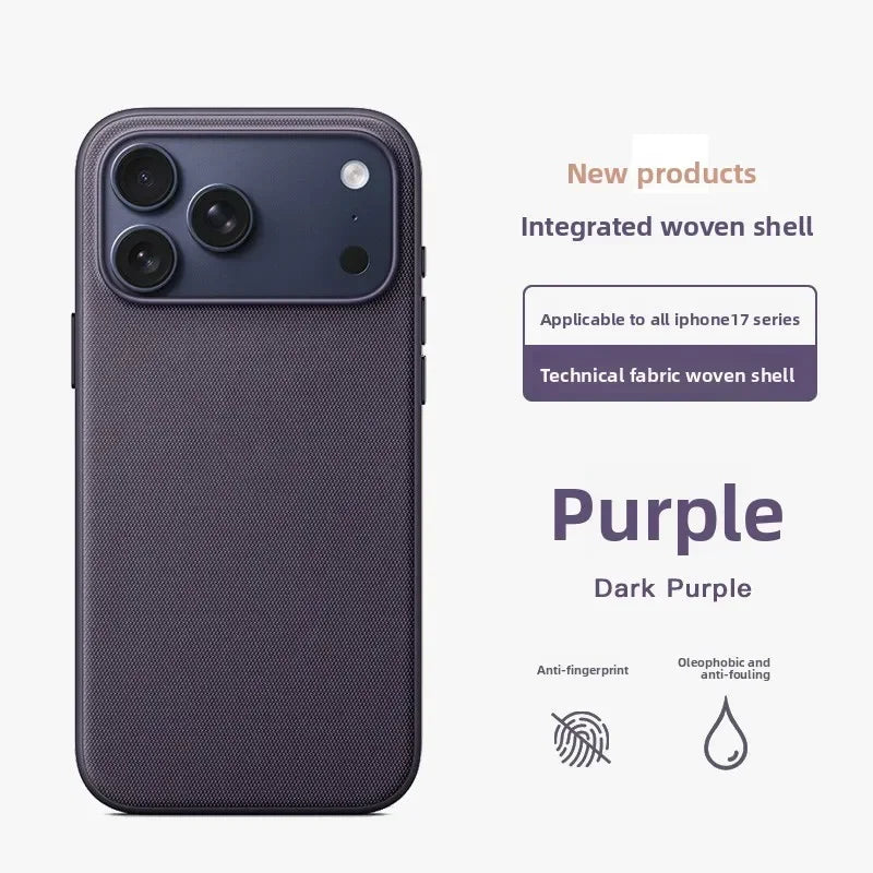 High Quality Technology Woven Case for iPhone, Mag Safe Magnetic and Wireless Charging Phone Case, Shockproof Protection