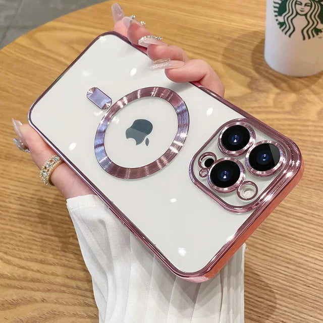 High Quality Silicone, Magnetic Case For MagSafe For iPhone, Clear and Soft Silicone, Wireless Charging Cover