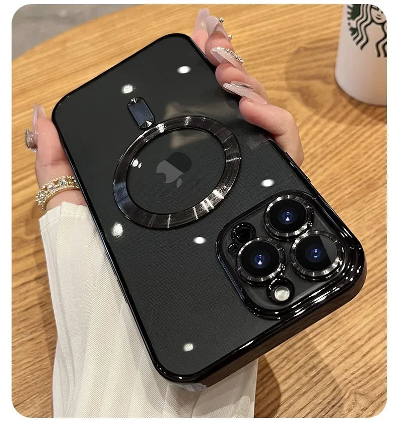 High Quality Silicone, Magnetic Case For MagSafe For iPhone, Clear and Soft Silicone, Wireless Charging Cover