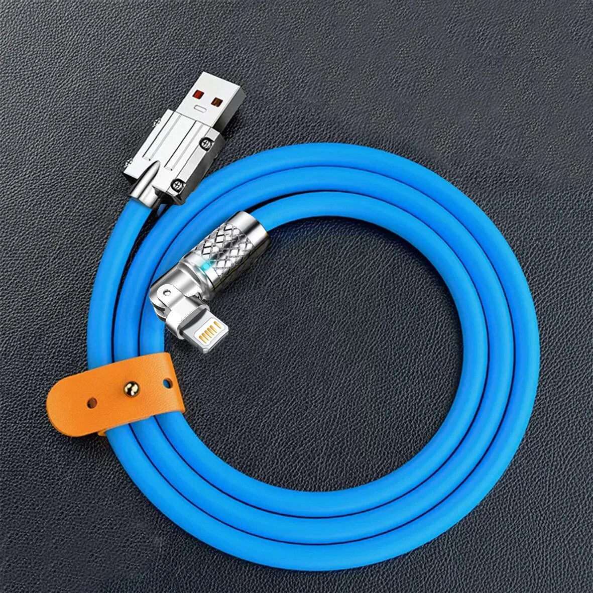 High Quality Silicone Cable, USB C with 120W, For iPhone 14 13 12 11 Pro Max/ Mini, 180 Rotating, Ultra Fast Charging, Type C
