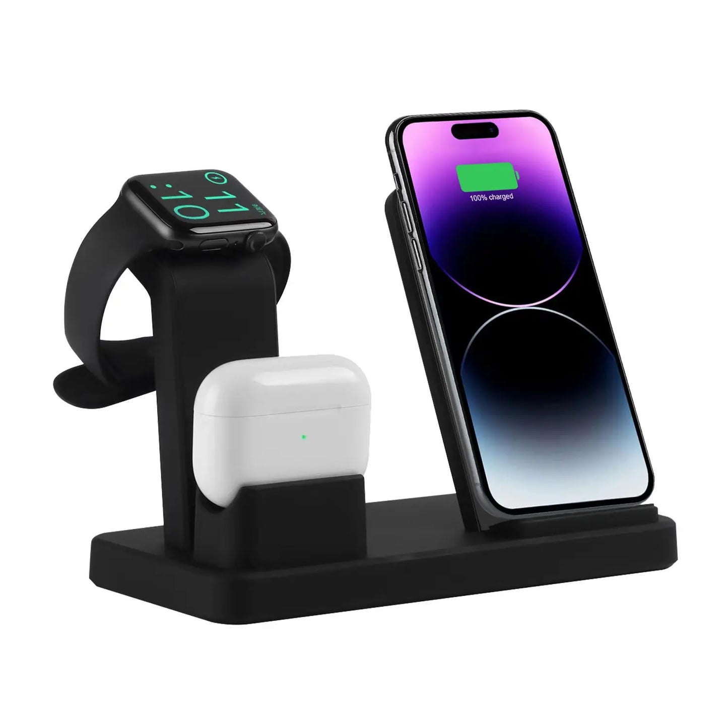 Premium 3 in 1 Wireless Charging Station For iPhone, For iWatch and  Air Pods