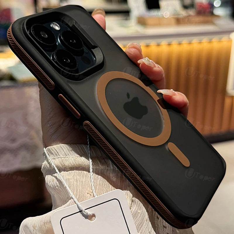 High Quality Translucent Silicone, Magnetic Phone Case For iPhone, Shockproof Bumper Cover, All Around Protection