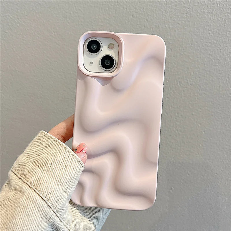 Luxury 3D Wave Case For iPhone, Soft Shockproof Back Cover, All Around Protection