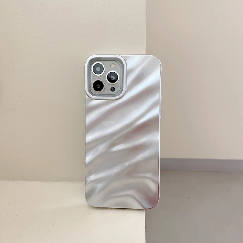 High Quality Wave Phone Case for iPhone, Solid Back Cover, Shockproof and Anti-scratch protection.