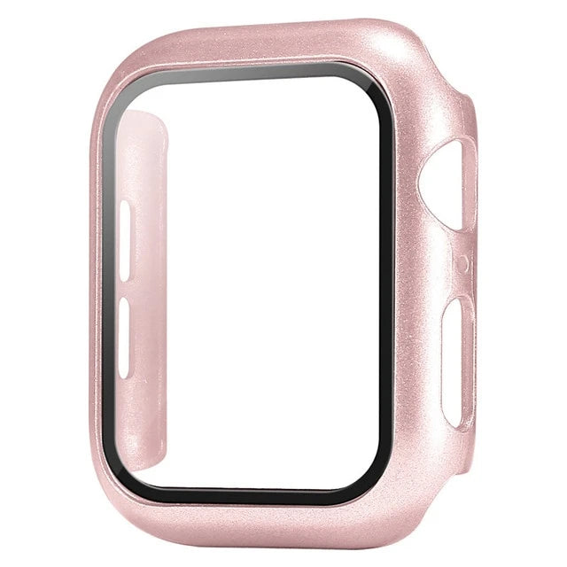 Premium Glass + Case For Apple Watch 8 7 6 SE 5 9 iWatch, Screen Protector for Apple watch, 44mm 45mm 41mm 40mm 42mm 38mm.