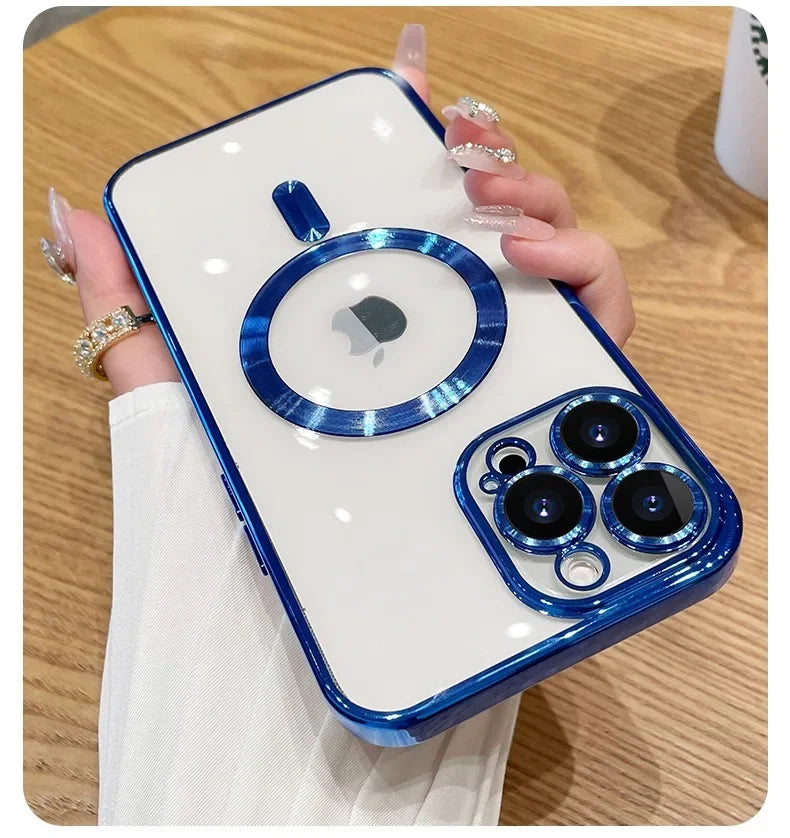 High Quality Silicone, Magnetic Case For MagSafe For iPhone, Clear and Soft Silicone, Wireless Charging Cover