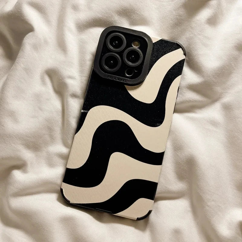 High Quality Silicone, Black and White Zebra Design Case For iPhone, Shockproof Soft Cover