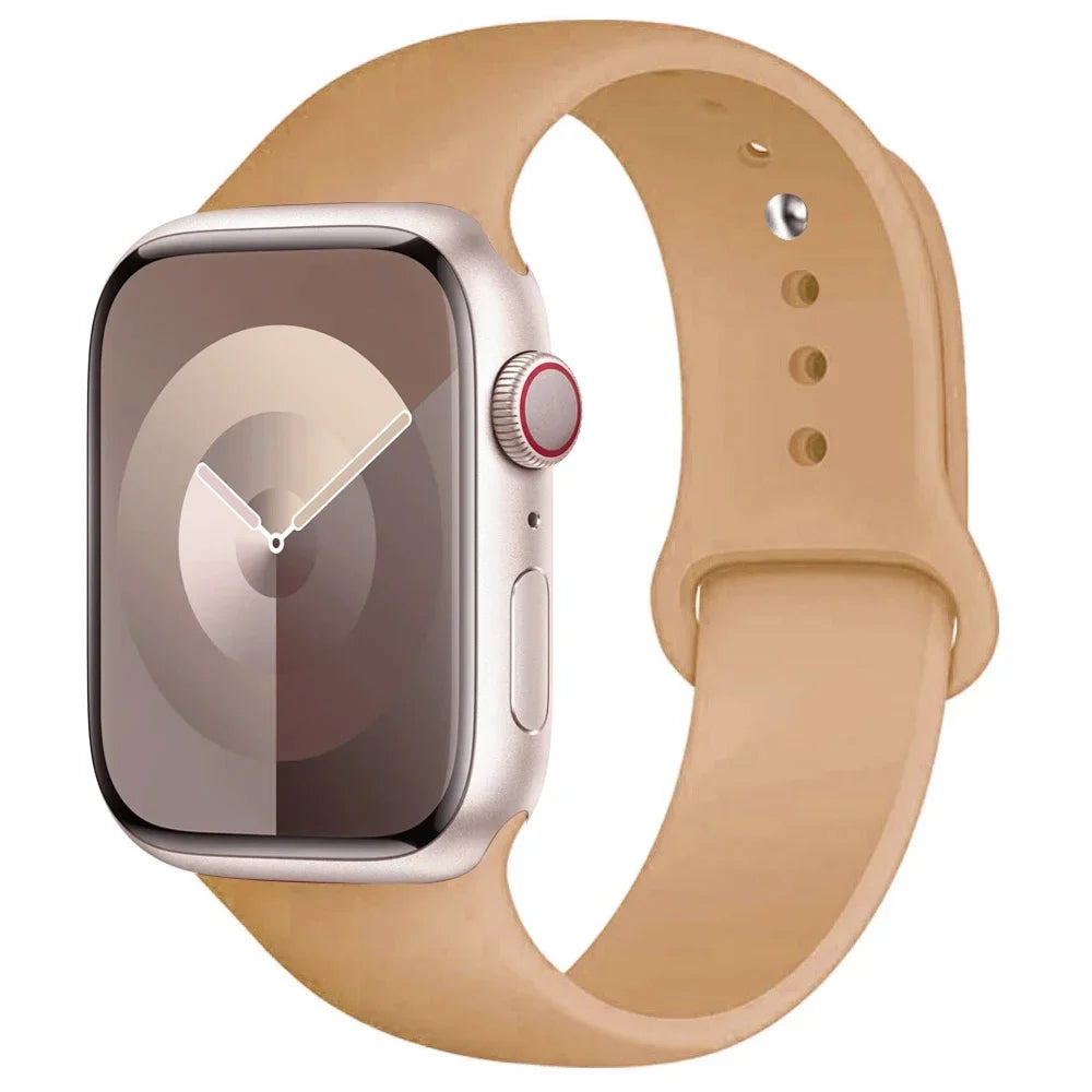 High Quality Silicone Strap For Apple Watch, 44mm 45mm 40mm 41mm 42-38mm 45 mm and series 8 7 6 5 4 3 SE 9 Ultra 2 49mm