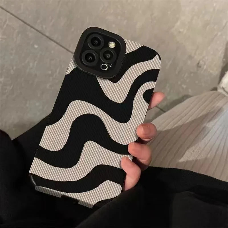 High Quality Silicone, Black and White Zebra Design Case For iPhone, Shockproof Soft Cover