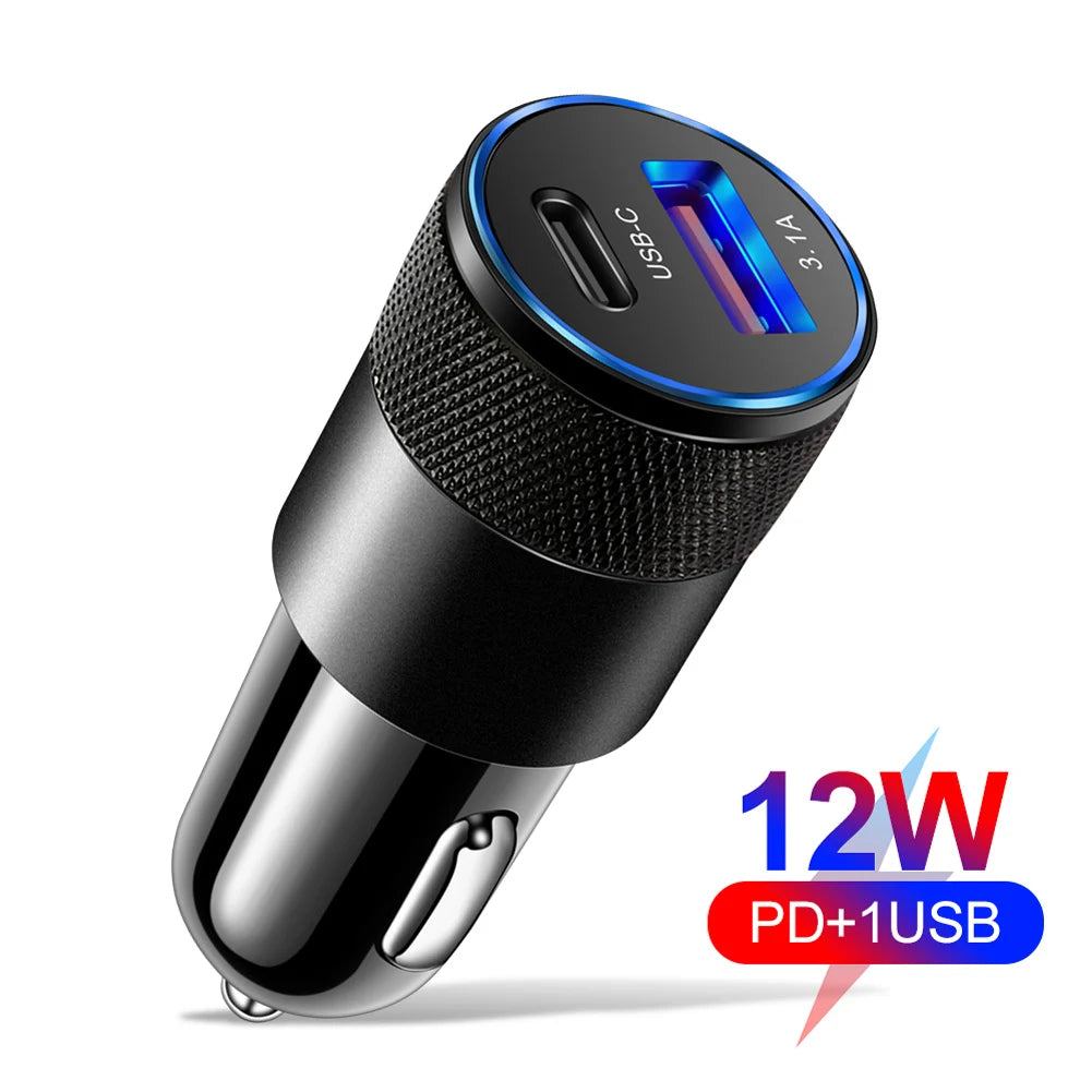 High Quality Car Charger, 66W Power, USB Type, Fast Charging Phone Adapter For iPhone