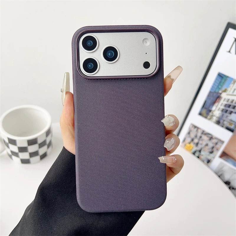 Premium Tech Fabric Woven Magnetic Phone Case for Mag Safe, Shockproof Cover, Anti-scratch and Anti-fingerprint Phone Case
