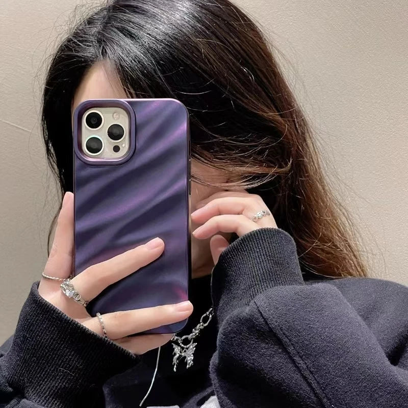 High Quality Wave Phone Case for iPhone, Solid Back Cover, Shockproof and Anti-scratch protection.
