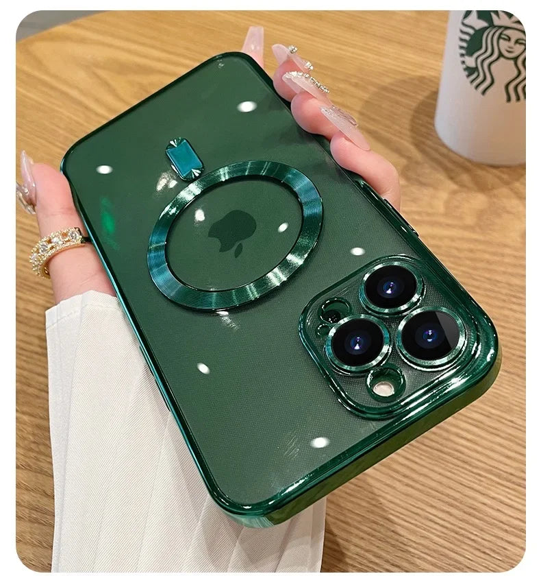 High Quality Silicone, Magnetic Case For MagSafe For iPhone, Clear and Soft Silicone, Wireless Charging Cover