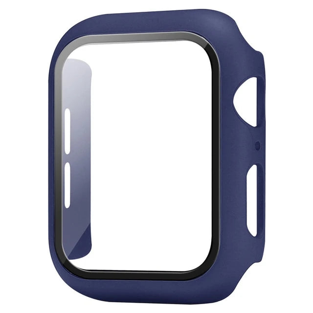 Premium Glass + Case For Apple Watch 8 7 6 SE 5 9 iWatch, Screen Protector for Apple watch, 44mm 45mm 41mm 40mm 42mm 38mm.