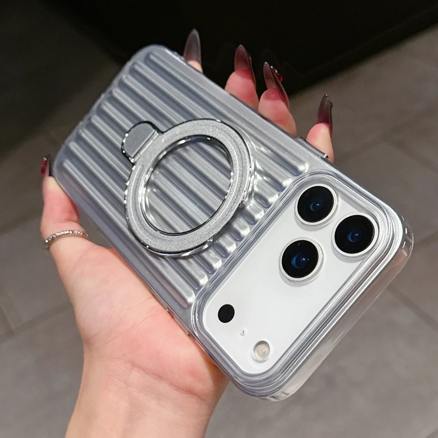 High Quality Corrugated Luggage Stripes iPhone Case