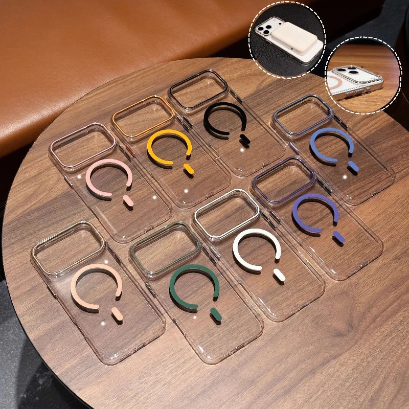 High Quality Clear Phone Case, Magnetic Phone Case For iPhone, Shockproof Resistant, Wireless Charging for Mag Safe Phone Case, Hard Back Cover