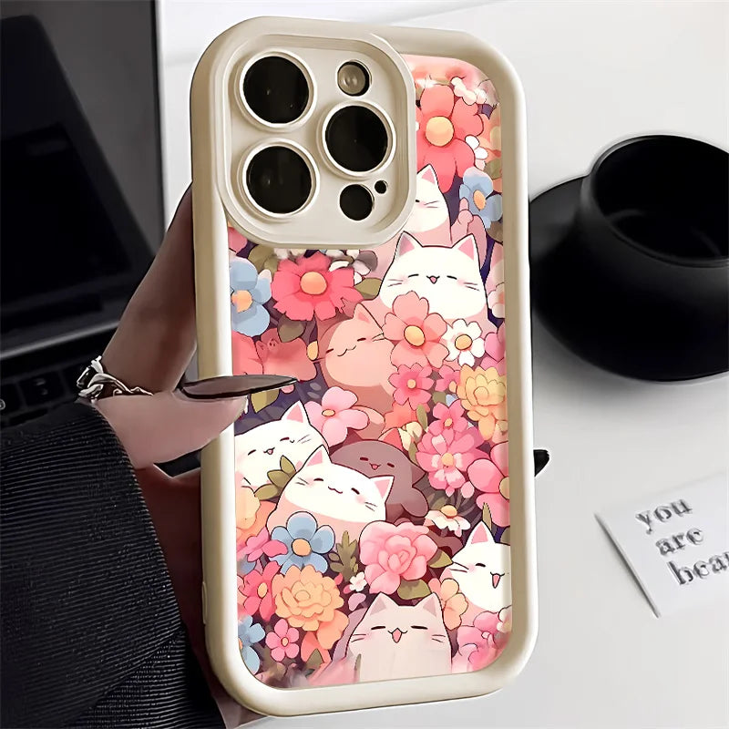 High Quality and Unique Cat Design Case For iPhone, Magsafe Case With Camera Lens Protection, Bumper Cover Phone Case, Soft Silicone Case