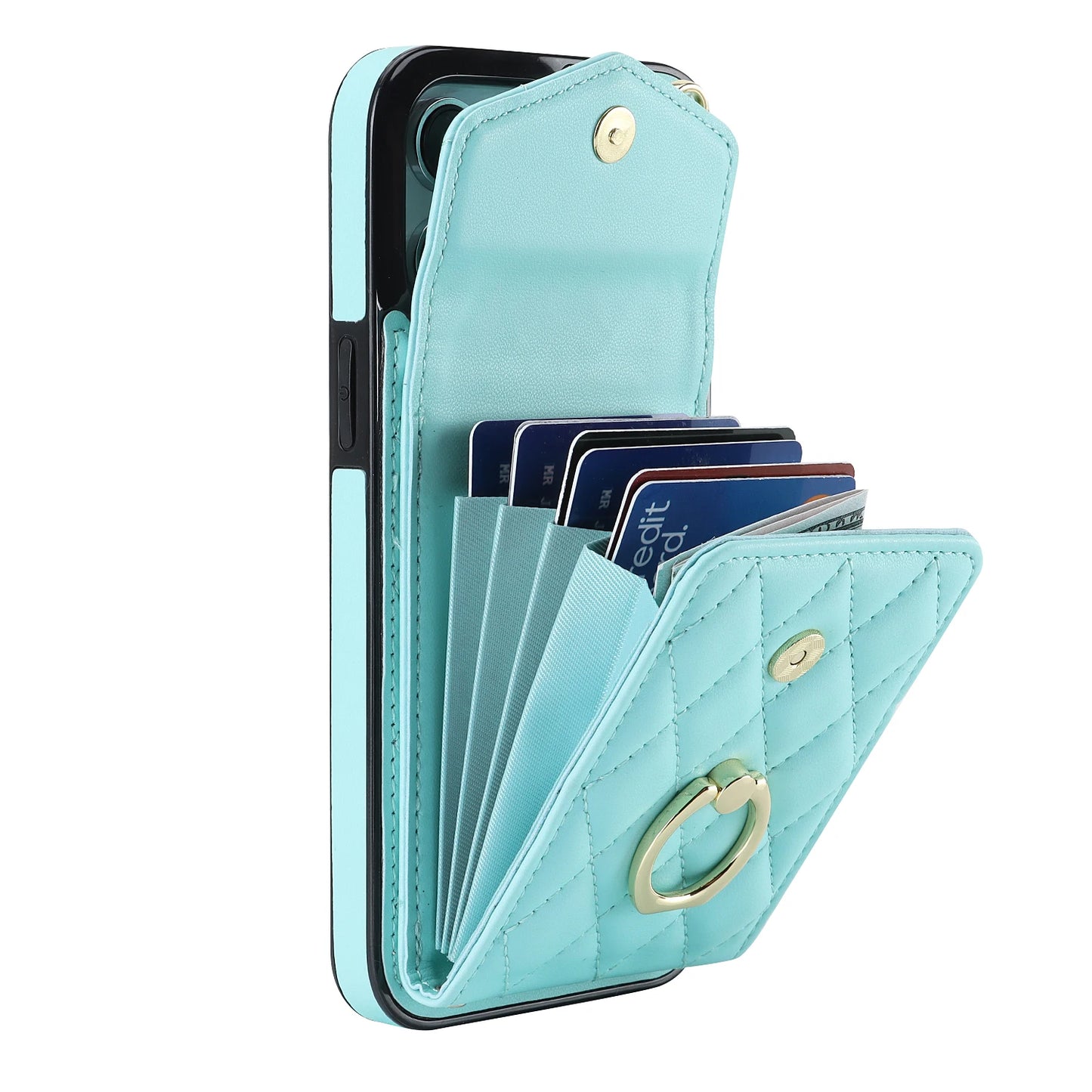 High Quality Crossbody Leather Case for iPhone with Wallet, Premium Leather, All Around Protection Phone Case.