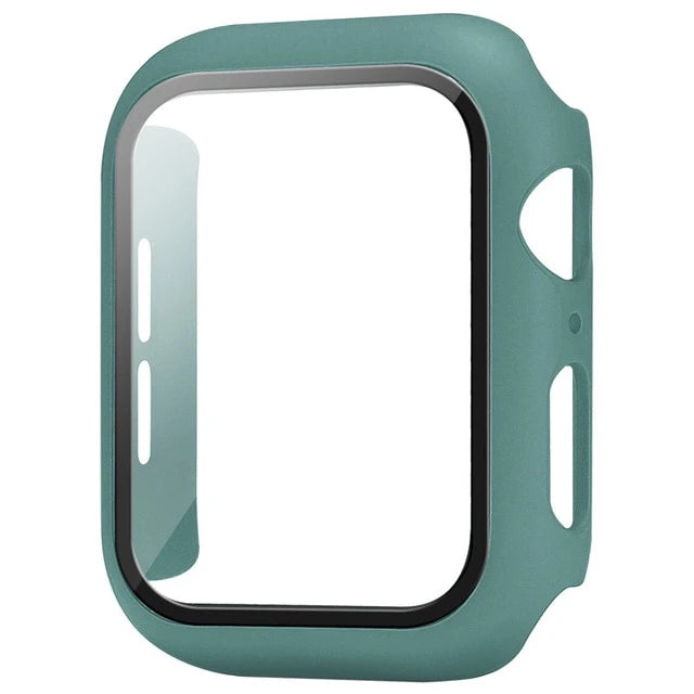 Premium Glass + Case For Apple Watch 8 7 6 SE 5 9 iWatch, Screen Protector for Apple watch, 44mm 45mm 41mm 40mm 42mm 38mm.