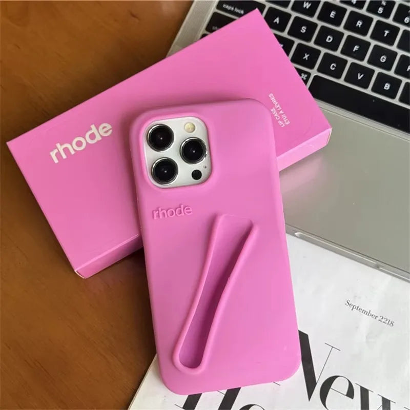 High Quality Soft Silicone Phone Case with Portable Lipstick Holder, Unique Design and Color, High Quality Cover and Premium Material