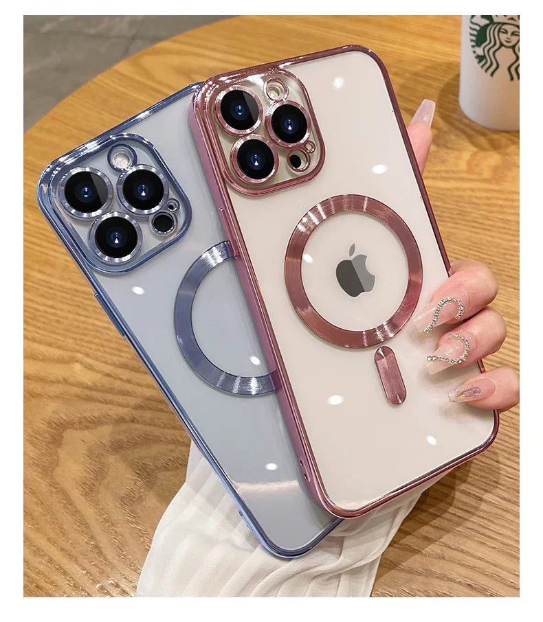 High Quality Silicone, Magnetic Case For MagSafe For iPhone, Clear and Soft Silicone, Wireless Charging Cover