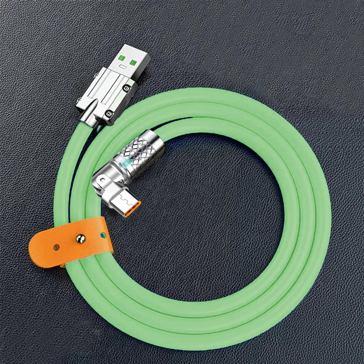 High Quality Silicone Cable, USB C with 120W, For iPhone 14 13 12 11 Pro Max/ Mini, 180 Rotating, Ultra Fast Charging, Type C