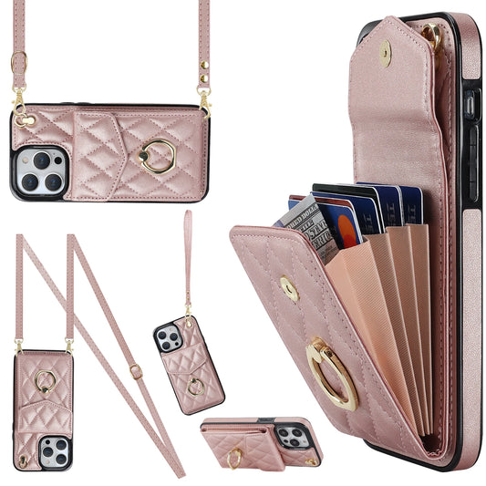 High Quality Crossbody Leather Case for iPhone with Wallet, Premium Leather, All Around Protection Phone Case.