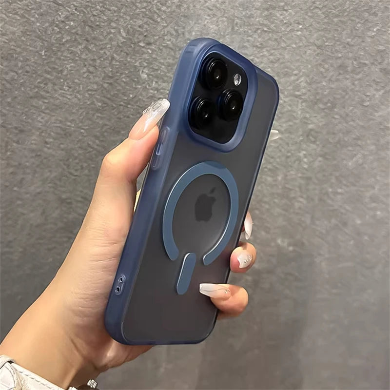 High Quality Translucent Material, For MagSafe Magnetic and Wireless Charging Case For iPhone, Jelly Bumper Shockproof Cover