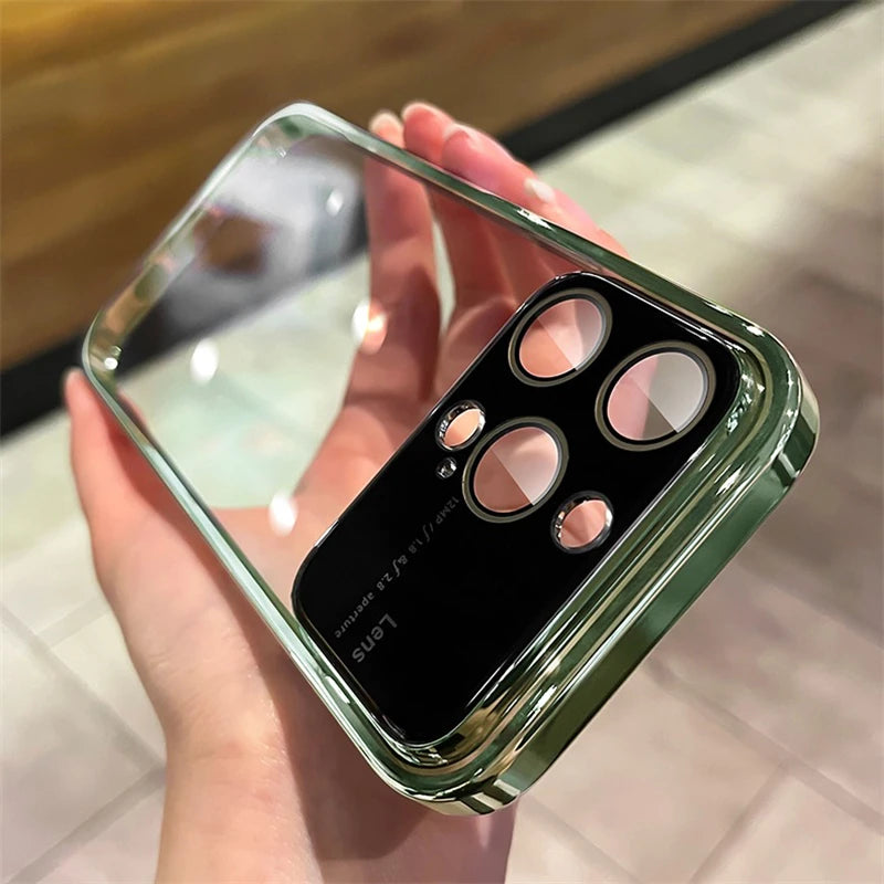 Luxury Transparent Ultra Thin Case For iPhone, Magsafe Case With Magnetic and Wireless Charging and Camera Lens Protection