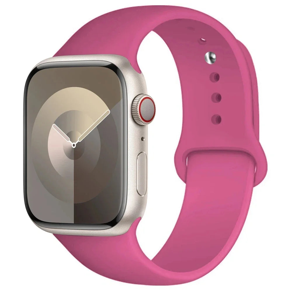 High Quality Silicone Strap For Apple Watch, 44mm 45mm 40mm 41mm 42-38mm 45 mm and series 8 7 6 5 4 3 SE 9 Ultra 2 49mm