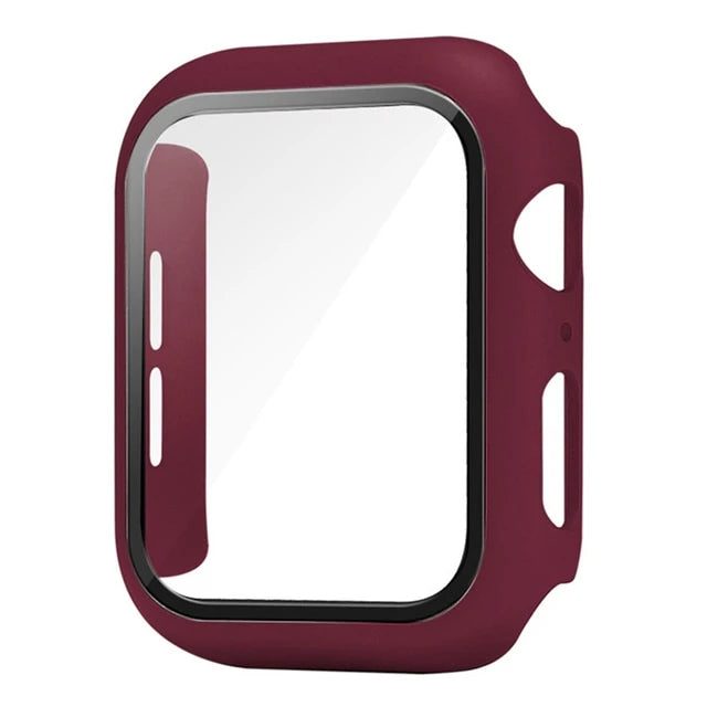 Premium Glass + Case For Apple Watch 8 7 6 SE 5 9 iWatch, Screen Protector for Apple watch, 44mm 45mm 41mm 40mm 42mm 38mm.