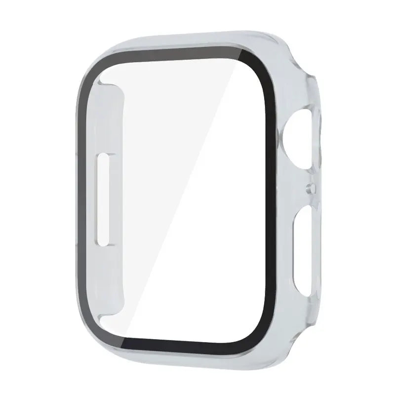 High Quality Glass and Case For Apple Watch, 45mm 44mm 41mm 40mm, Screen Protector Cover, Series 3/4/5/6/SE/7/8