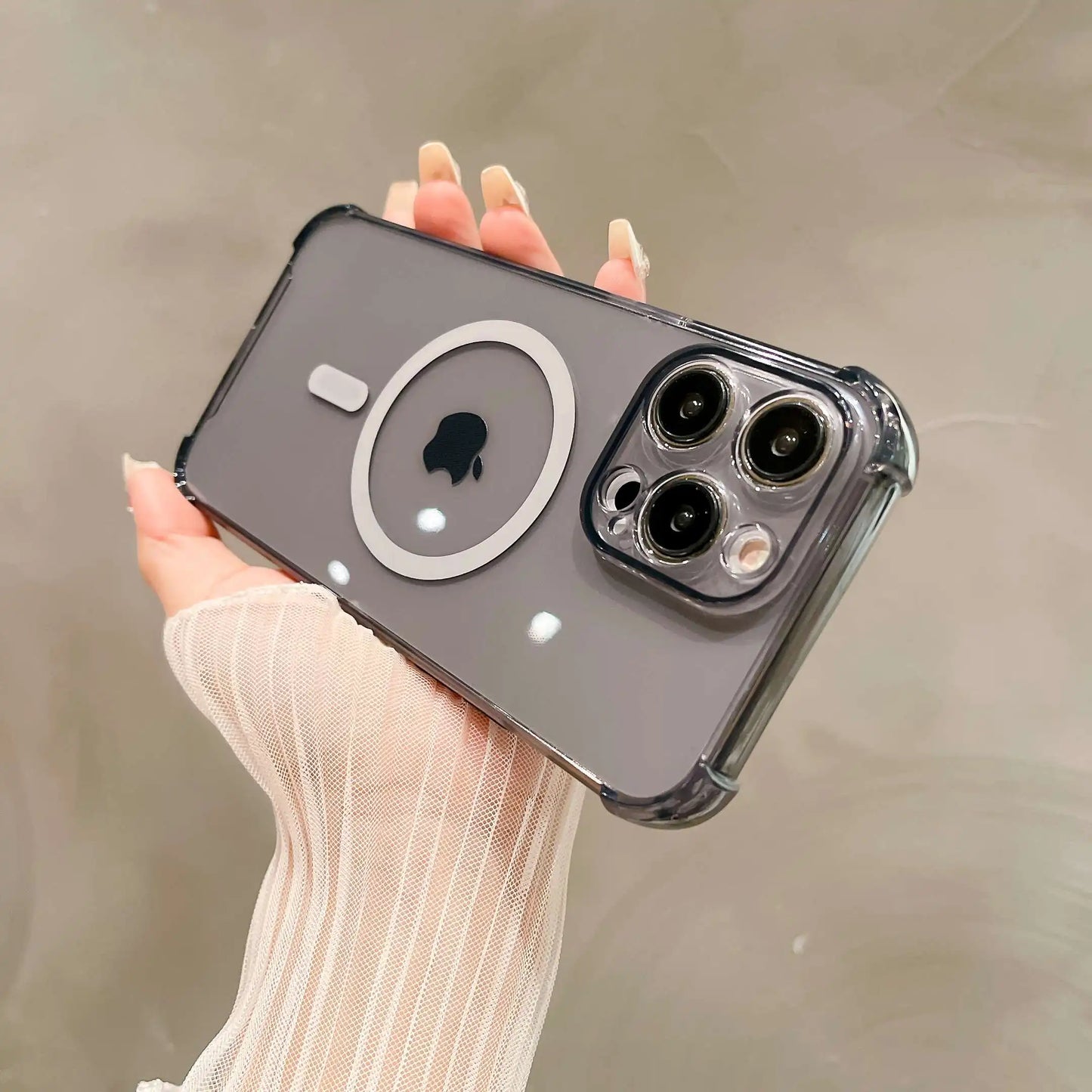 Luxury Wireless Charging Phone Case, MagSafe and Shockproof Phone Case For iPhone, Transparent and Magnetic Bumper Cover