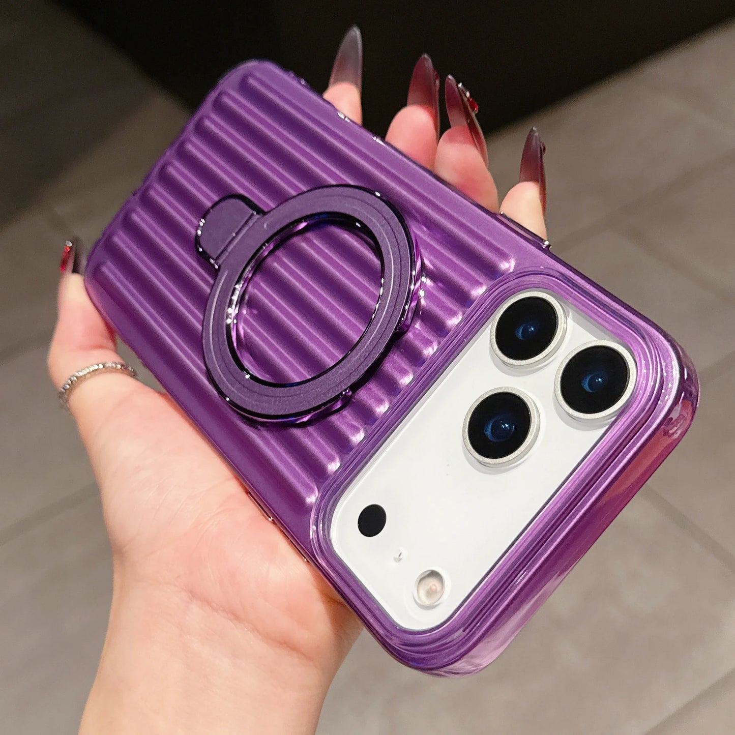 High Quality Corrugated Luggage Stripes iPhone Case