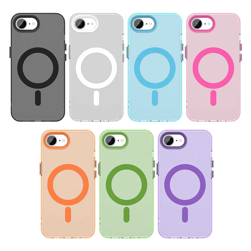 High Quality Silicone Case For iPhone, Shockproof Protection Case, Magnetic and Wireless Charging Case. Matte Material