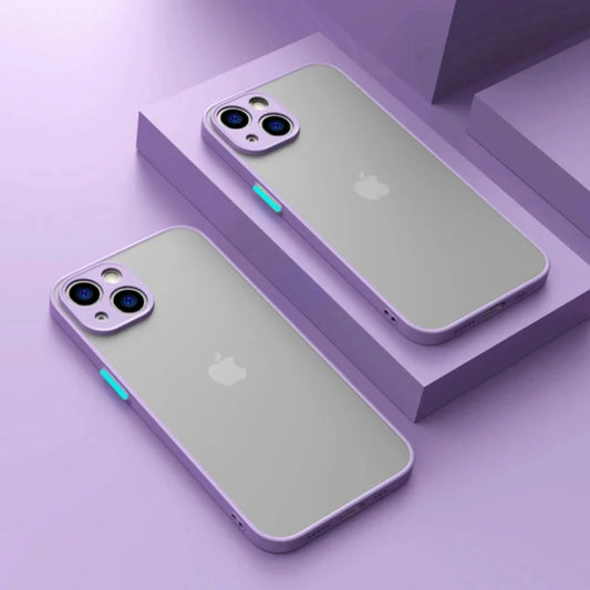 High Quality Shockproof Matte Case For iPhone 16 15 14 Plus 13 11 12 Pro Max, Luxury Silicone Bumper with Clear Back Cover and Unique Color