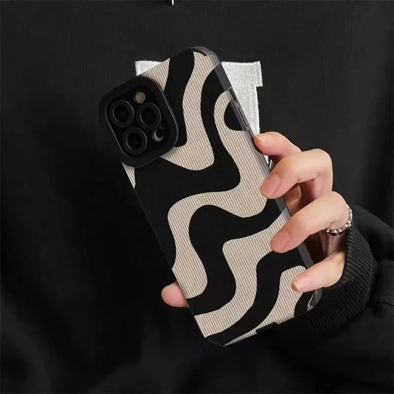 High Quality Silicone, Black and White Zebra Design Case For iPhone, Shockproof Soft Cover