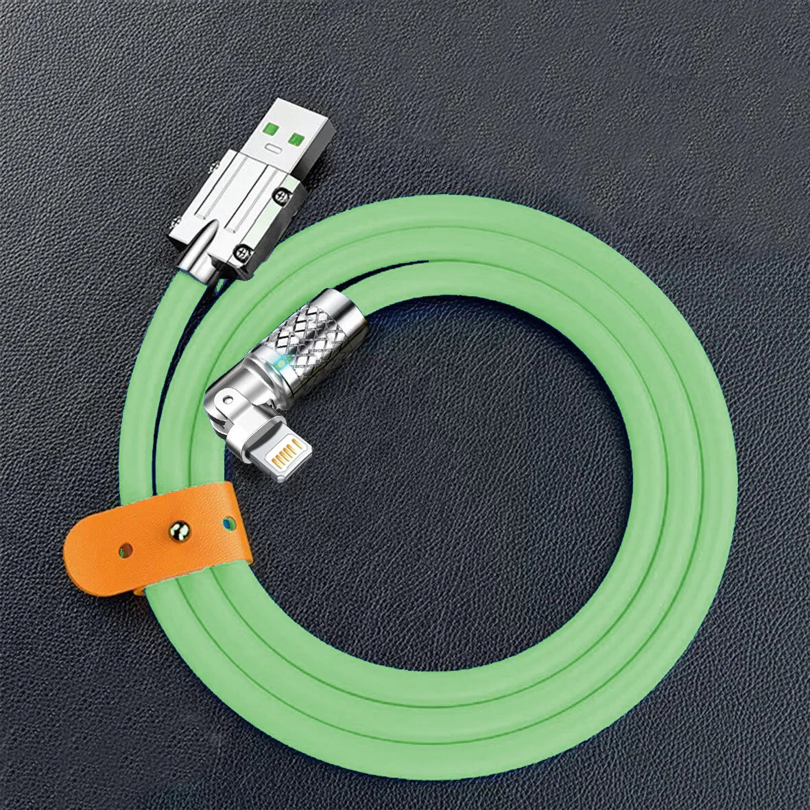 High Quality Silicone Cable, USB C with 120W, For iPhone 14 13 12 11 Pro Max/ Mini, 180 Rotating, Ultra Fast Charging, Type C
