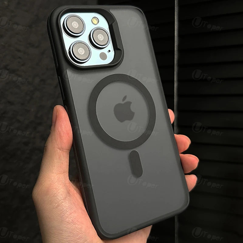 High Quality Translucent Silicone, Magnetic Phone Case For iPhone, Shockproof Bumper Cover, All Around Protection