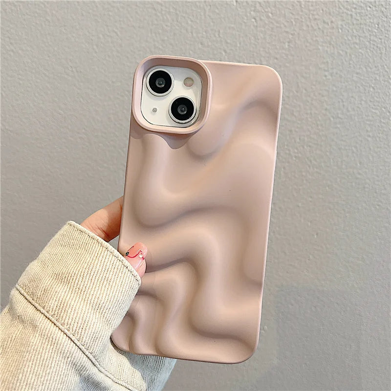 Luxury 3D Wave Case For iPhone, Soft Shockproof Back Cover, All Around Protection
