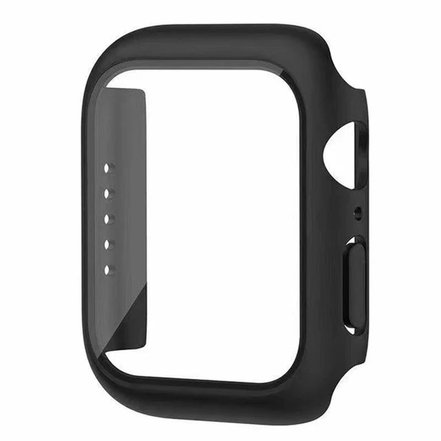 Premium Glass + Case For Apple Watch 8 7 6 SE 5 9 iWatch, Screen Protector for Apple watch, 44mm 45mm 41mm 40mm 42mm 38mm.
