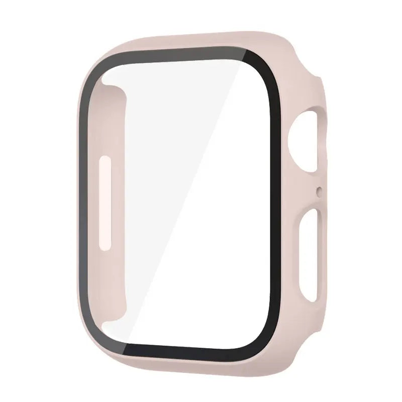 High Quality Glass and Case For Apple Watch, 45mm 44mm 41mm 40mm, Screen Protector Cover, Series 3/4/5/6/SE/7/8